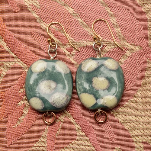 Nancy Chase's Autumn Colors Bracelet and Earrings - , Beading, Loops, Wire Loop, Wrapped Wire Loop, Beads, finished autumn earrings